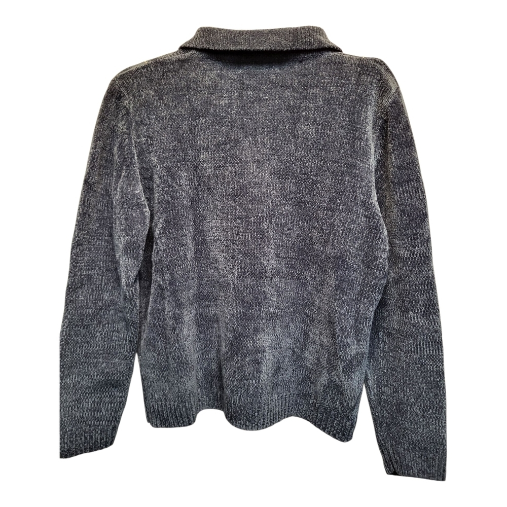 NWT Alfred Dunner Super Soft Blue Long Sleeved Sweater w/ Embroidery- Size LP - Picture 2 of 6